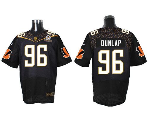 Nike Bengals #96 Carlos Dunlap Black 2016 Pro Bowl Men's Stitched NFL Elite Jersey